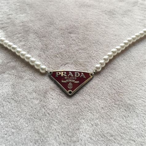 Prada pearl necklaces